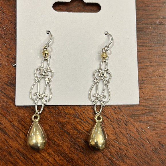 Michael Anthony 10K Gold & 925 Silver Dangle Earrings. - Picture 5 of 14